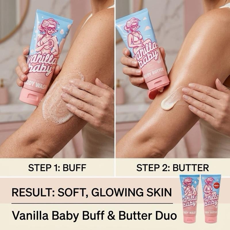 Vanilla Baby buff and body set