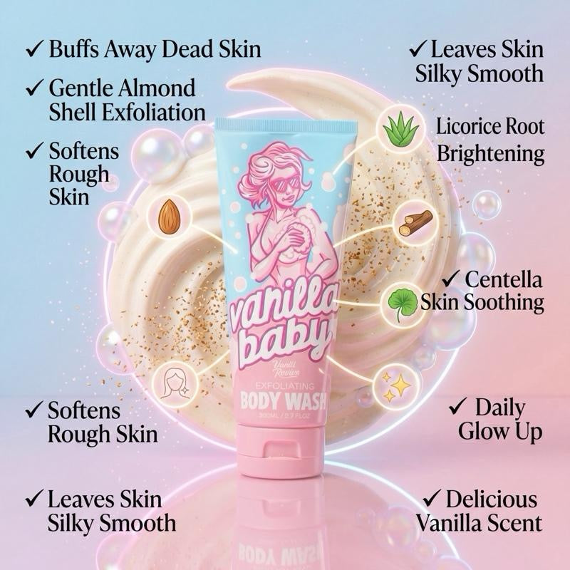 Vanilla Baby Almond Glow Exfoliating Body Wash