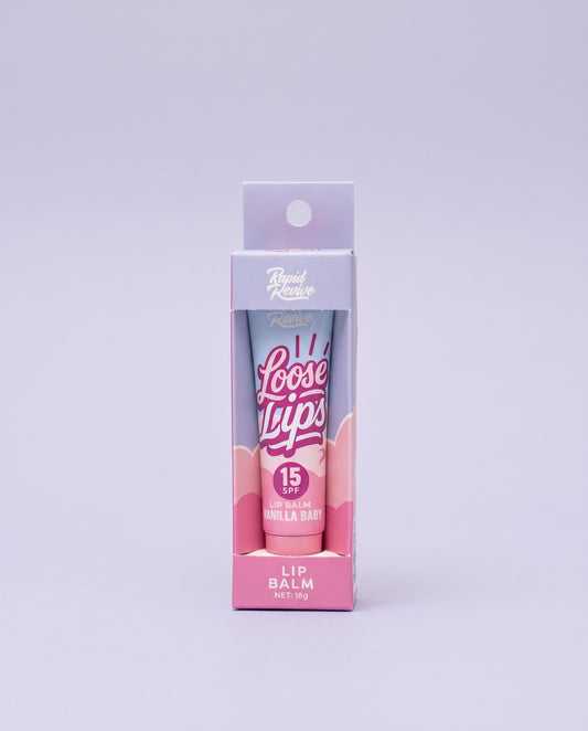 Loose Lips SPF15 Lip Balm Vanilla Baby, new packaging (box)