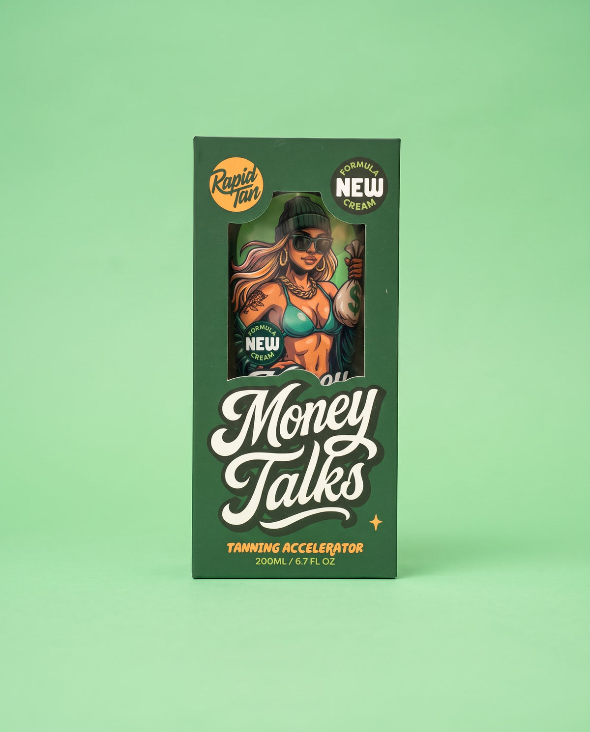 Money Talks Tanning Accelerator, new packaging (box)