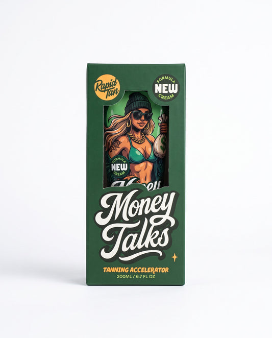 Money Talks Tanning Accelerator, new packaging (box)